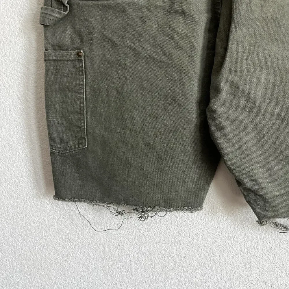 Carhartt green double knee work wear carpenter shorts